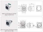 YT IP67 Waterproof CAT5E CAT6 Ethernet RJ45 8P8C Metal PC Male Ethercon Plug Socket Circular Signal Cable Connector 10PCS