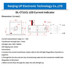 NJXSE Led Current Indicator 5A 20A 30A 50A 100A CT AC Signal Monitor Light Factory Price Current Transformer with Led Indicator