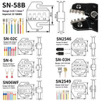 Crimping Tool For Dupont JST MOLEX Terminals,No/Pre Insulated Ferrules,Butt Connectors,Solar & Coax Connectors SN-58B 2549 2546B