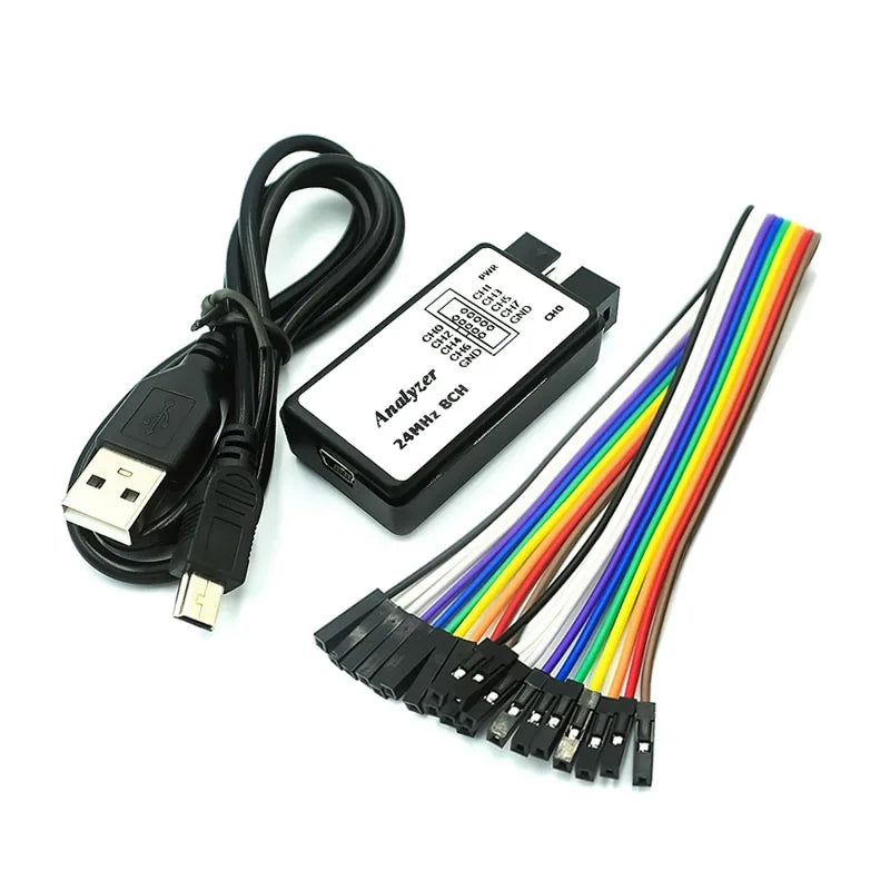 USB Logic Analyzer - 8-Channel 24MHz Sampling for ARM, FPGA & MCU Debugging