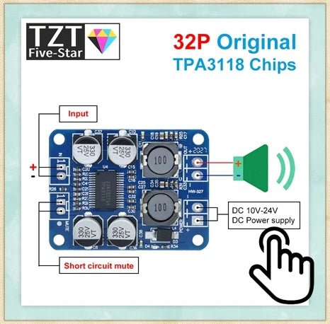 TZT Type-C 15W 3A Fast Charge UPS Power Supply / 18650 Lithium Battery Charger Module DC-DC Step Up Booster Converter 5V 9V 12V
