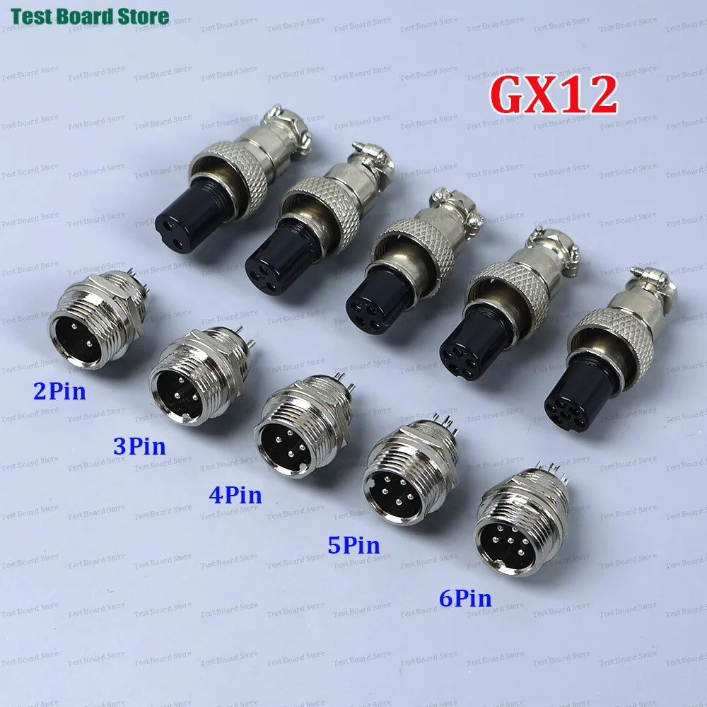 5 Sets/lot GX12 GX16 GX20 2P 3P 4P 5P 6 7P 8P 9 10 12 Pin Male Female Docking Aviation Plug Socket Waterproof Circular Connector