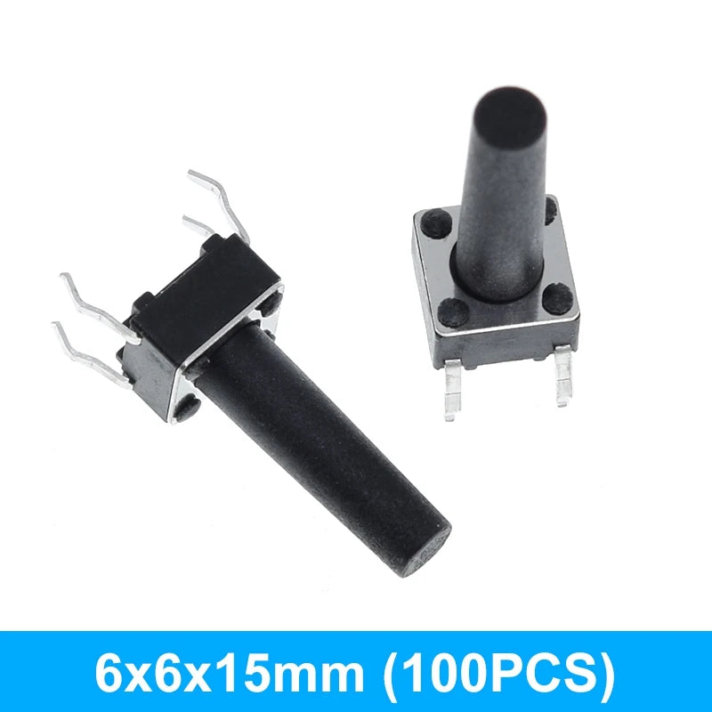 GREATZT 6X6X5/4.3/5.5/6/7/8/9/10/13MM Tact Switch Push Button Switch 12V 4PIN DIP Micro Switch For TV/Toys/home use Button