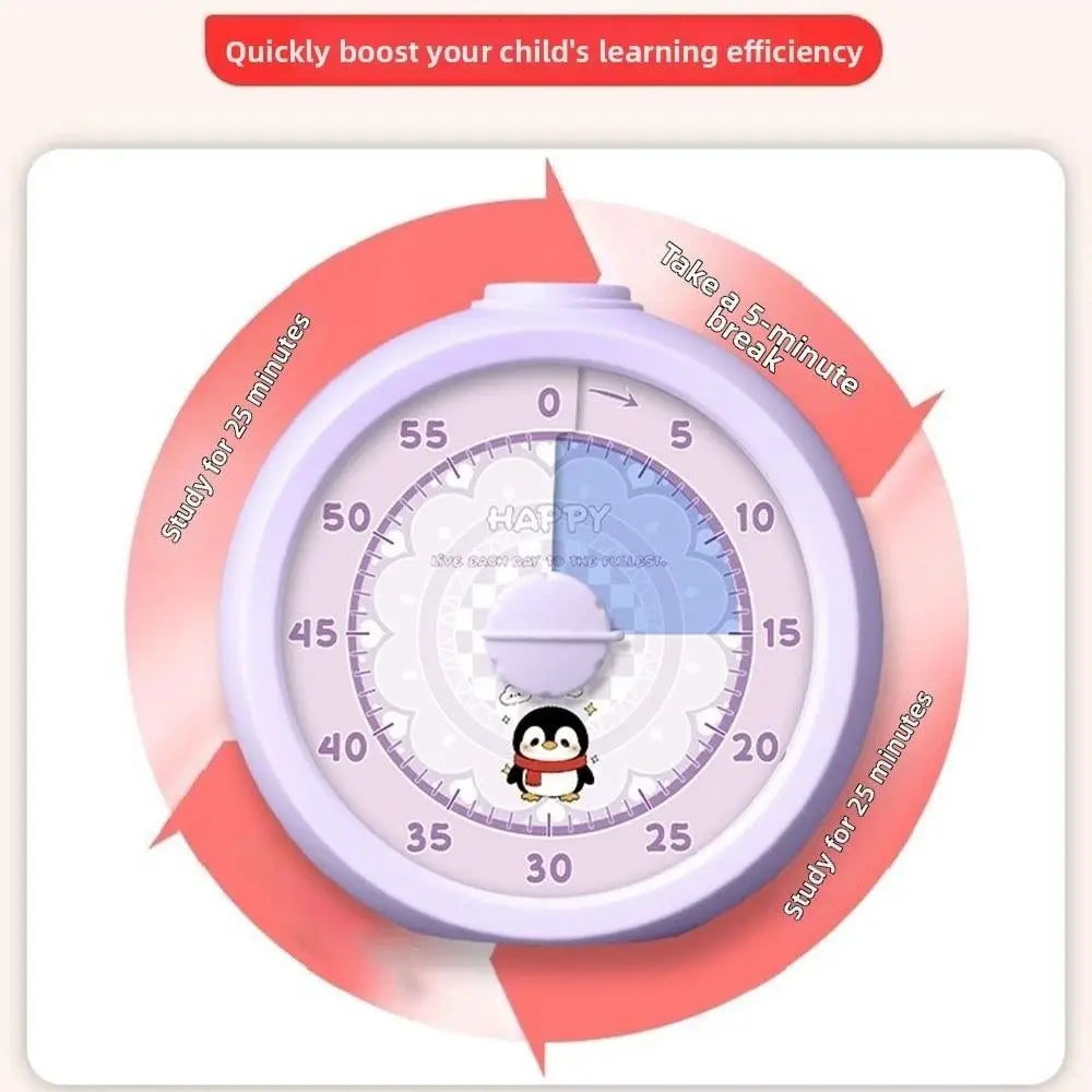 Portable Visual Timer Multifunctional 60-Minutes Timer Countdown Alarm Clock Silent Operation Visualization Function