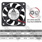 Gdstime 60MM Fan 24V 12V 5V Fan 60MMx15MM Brushless DC Exhaust Axial Cooling Fan 6cm 6015 Cooler for PC Equipment CPU Cooling