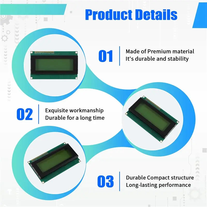 Upgraded-10PCS LCD2004 2004 LCD Module 2004 20X4 Character LCD Display IIC I2C Interface For Arduino Raspberry Pi Green Screen
