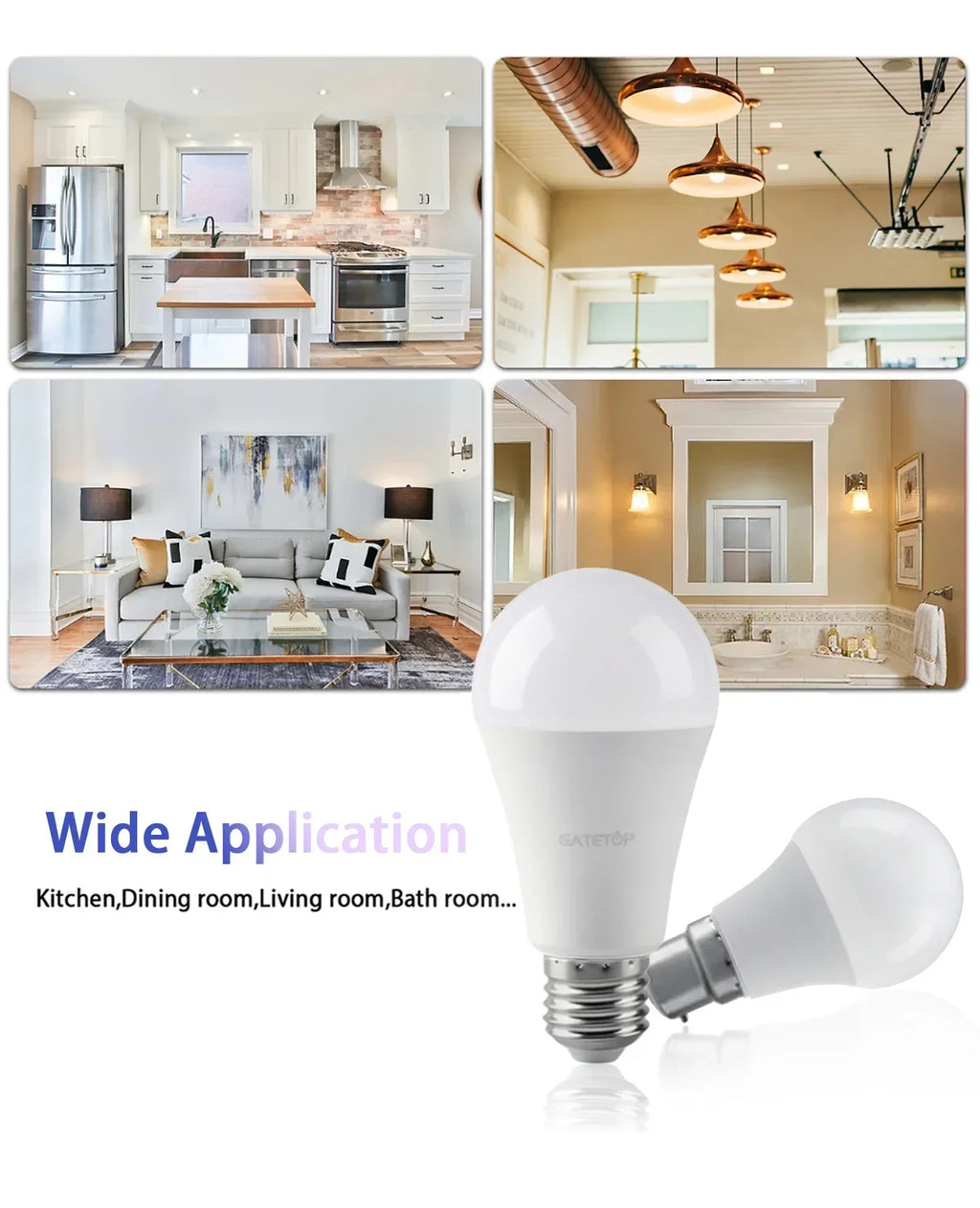 8Pcs E27 LED Bulbs AC 110V 220V 230V Boasting 3W 10W 20W 24W Lamp Warm White for Bedroom Balcony Lighting