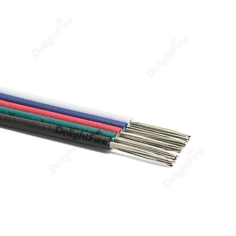 5-100m LED Cable 18 20 22AWG Hookup Wire 6 5 3 2 4pin RGB Extension Cable For LED Strip WS2812B Pixels Light SM JST Connectors
