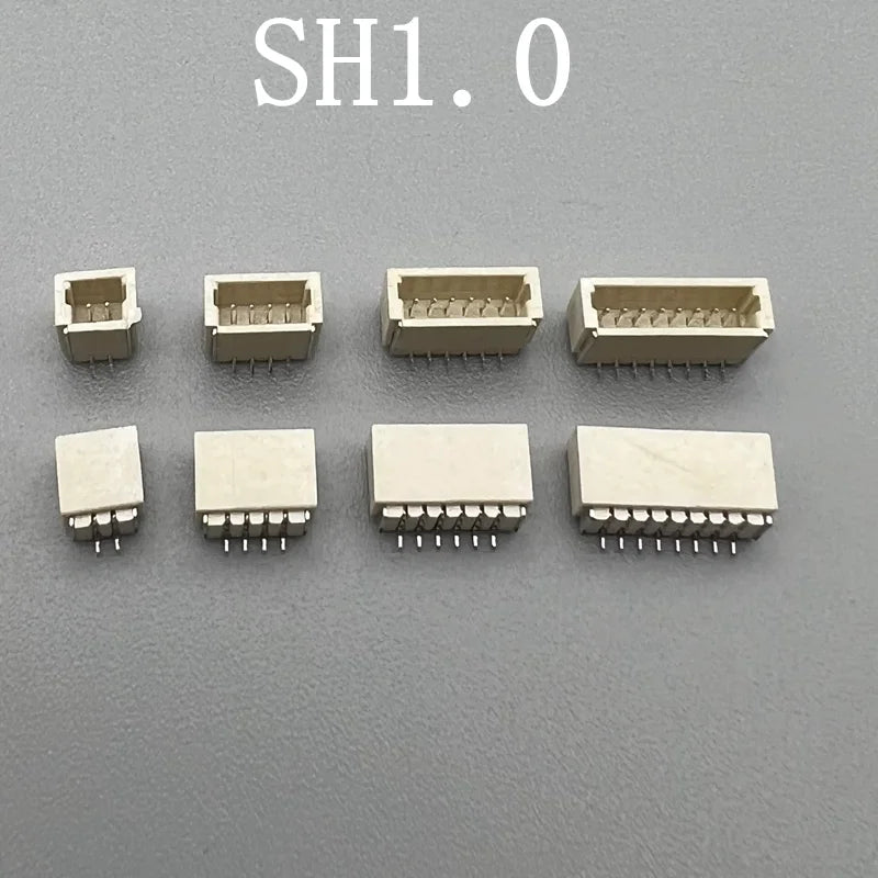 20pcs JST SH1.0 Connector 1.0mm Pitch SMT Vertical Horizontal Socket Horizontal 2P 3P 4P 5P 6P 7P 8P 9P 10P 11P 12P