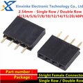 2.54mm 2/3/4/5/6/7/8/10/12/14/15/20/40P Pin Stright Female Single Row Double Row Pin Header Strip PCB Connector Header Socket