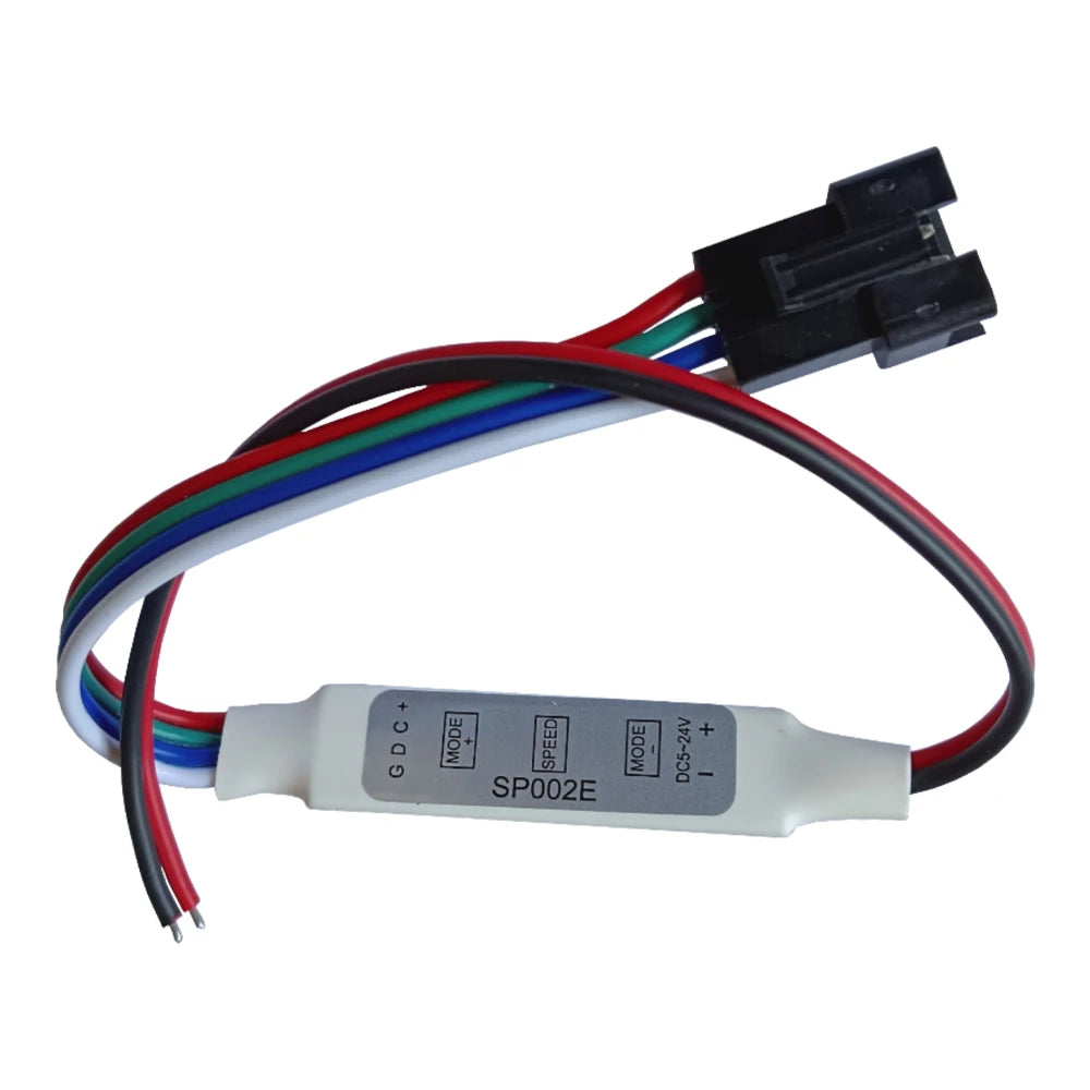 DC5-24V SP002E Mini LED Controller 3Pin/4Pin Addressable for WS2813 WS2815 RGBIC LED Strip Light 2048 Pixels