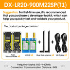 LLCC68 LoRa Wireless Module 868Mhz 915Mhz 433 475Mhz DX-LR20 22dBm 8KM Long Range SMD RF Module Power Supply