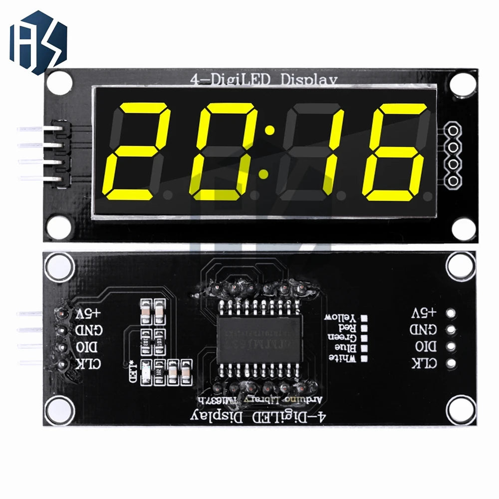 TM1637 LED Display Module 4 Digit Time Indicator Tube 7 Segment Digital Indicator Tube 0.56 Inch Digital LED Module