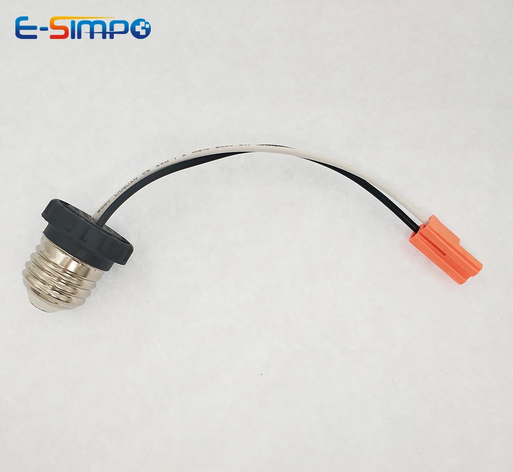 2pcs E26 Edison Screw ETL Approved LED Ceiling Recess Downlight Easy Install Lamp Base Socket With/Out 2p Orange Connector