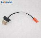 2pcs E26 Edison Screw ETL Approved LED Ceiling Recess Downlight Easy Install Lamp Base Socket With/Out 2p Orange Connector