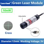 Red Green Dot Line Cross Laser Module Laser Head for Quilting Laser Fabric Marking Locator Positioner