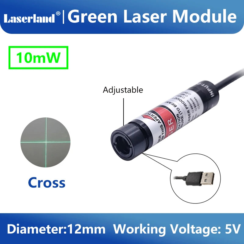 Red Green Dot Line Cross Laser Module Laser Head for Quilting Laser Fabric Marking Locator Positioner