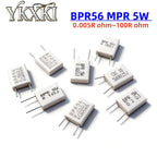 10PCS BPR56 MPR 5W 0.005R ~ 100R Ohm 0.01R 0.05R 0.1R 0.2R 0.25R 0.3R 0.5R 47R Non inductive Ceramic Cement Resistor Resistance