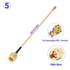 1Pcs RG178 SMA to IPX Cable SMA Male/SMA Female to U.FL IPX-1 RF-1Female Connector RF Coaxial Pigtail Antenna Extension Cables