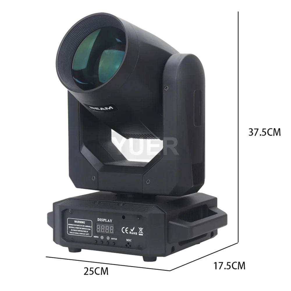 LED Moving Head Light 200W Beam+Spot+18 Rotating Prisms+Rainbow 12 Gobo 8 Color Effect Dj Dmx Stage Light Effect Light Disco Bar