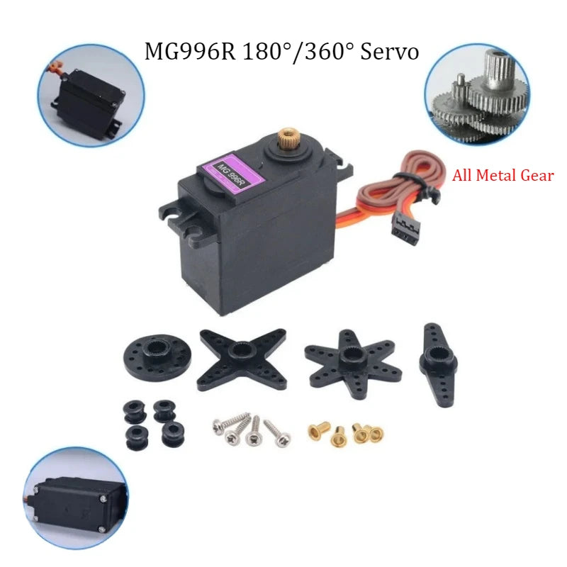 MG996R All Metal Gear Servo 13kg High Torque Digital Servo For Futaba JR 1/8 1/10 RC Car Helicopter Robot Arduino UNO DIY