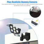 1-2Pack 77LED Solar Motion Sensor LED Light Outdoor Dummy Camera Wireless Security Flood Light Waterproof Lamp For Home Garden