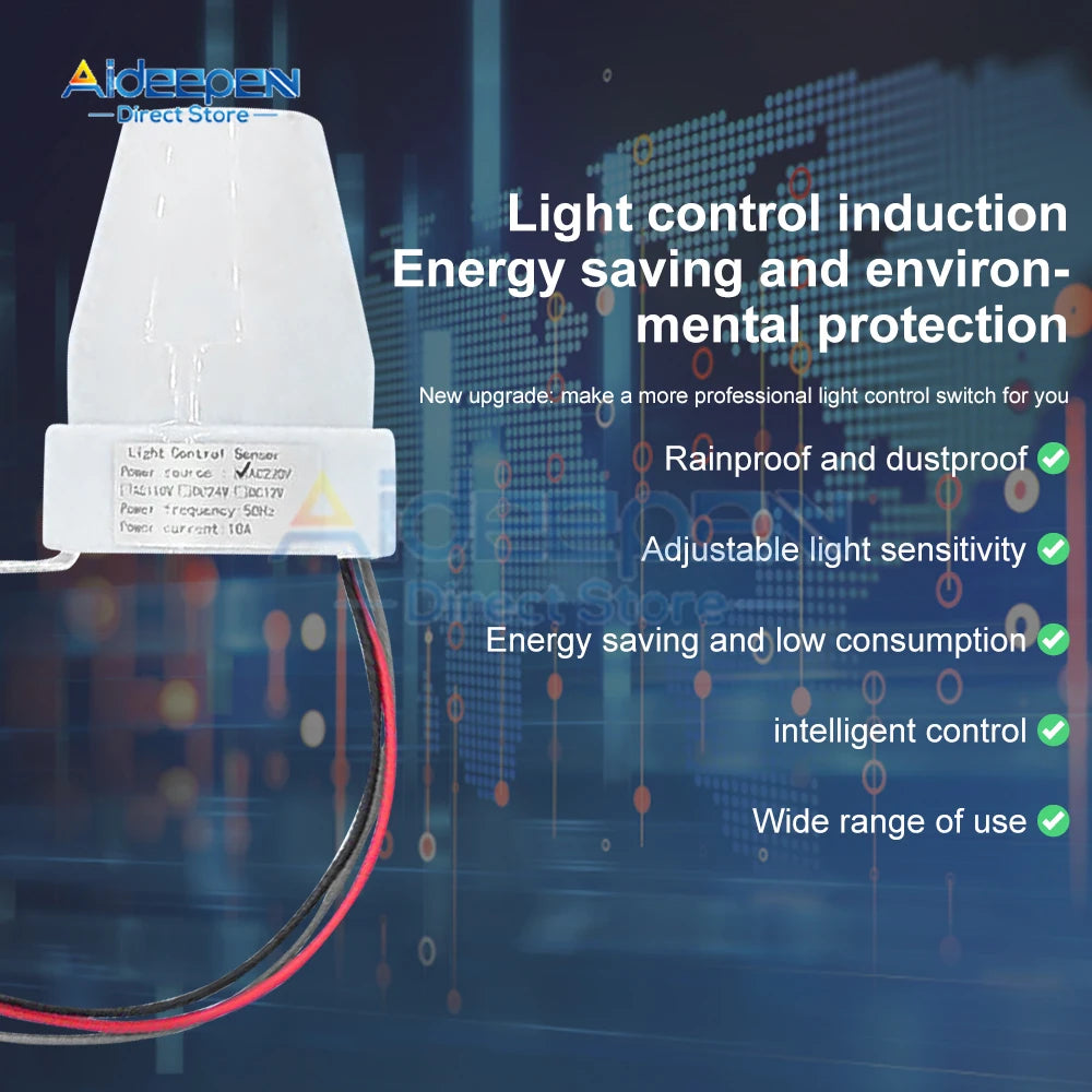 AS-22 Automatic Auto On Off Photocell Street Light Switch 110V 220V 10A Photo Control Photoswitch Sensor Switch Light Controller