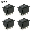 4pcs 6 PIN DPDT Double Pole Double Throw 12V Momentary Rocker Switch Heavy Duty Rocker Switch For Car Window Sunroof