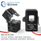 Split Core Current Transformer CT QNCTK1-10 5A 5mA 5A 2.5mA 2000 1 1000 QNCTK1-16 100A 50mA 100A 40mA Clamp Current Sensor