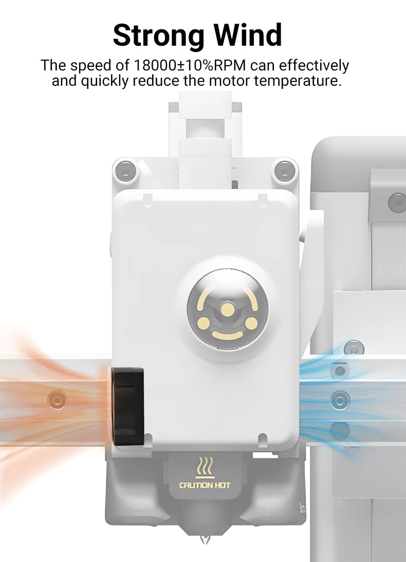 5015 Cooling Fan for Lab A1 A1mini Hotend Fan with Cable Rapid Cooler Fan 2510 Axial Fan Kit for X1 X1C P1P P1S 3D Printer Parts
