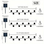 LED String Light Solar Fairy Lights 5m 20LED Warm Light Waterproof Outdoor Garden Wedding Decoration Christmas Lamp