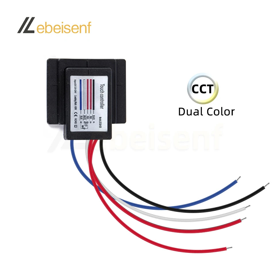 Bathroom Mirror Lamp Built-in Touch Sensor Switch DC 12V 24V 5A LED On/Off Dimmer Single Dual CCT Color Strip Light Controller