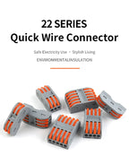 5PCS Quick Wire Cable Connectors Compact Push-in Conductor Terminal Block 2/3/4/5 Pin Electrical Wiring Connection With Lever