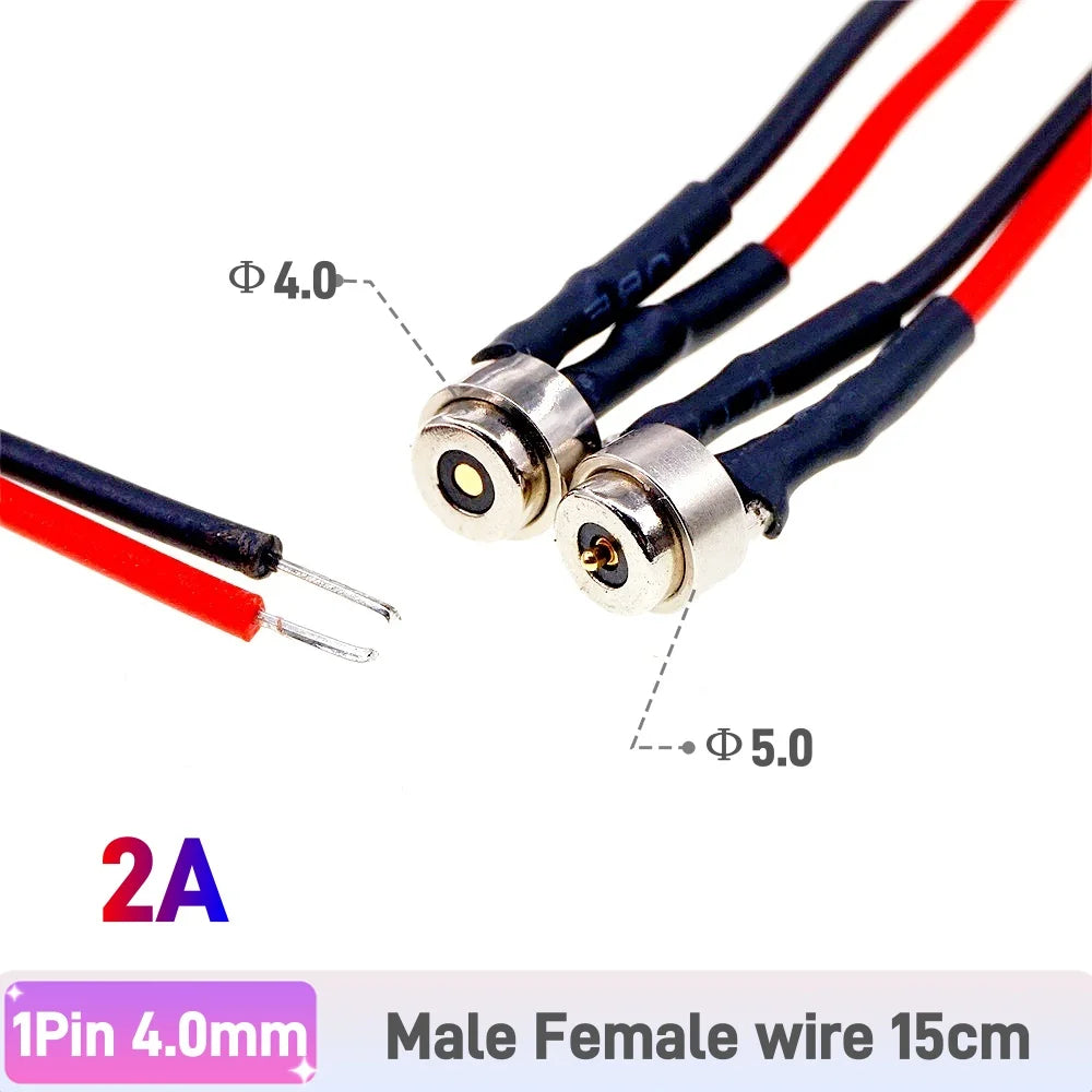 1/3/5 Pair Circular Shape Magnetic Pogo Pin Connector 1 2 3 4 5 Pole Male Female Probe DC Power Charging Round Profile