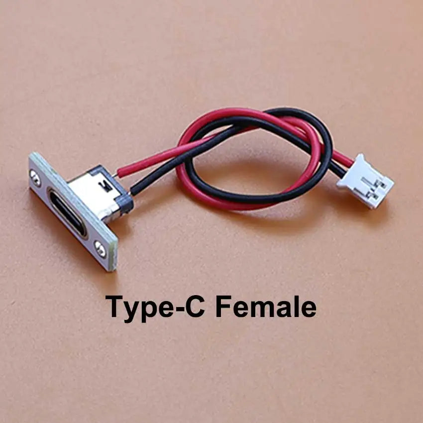 5pcs USB Adapter Cable PH2.0mm Terminal Micro USB Jack Type-C Charging Port 2P Strip Line Of Solder Joint Male Female Connector