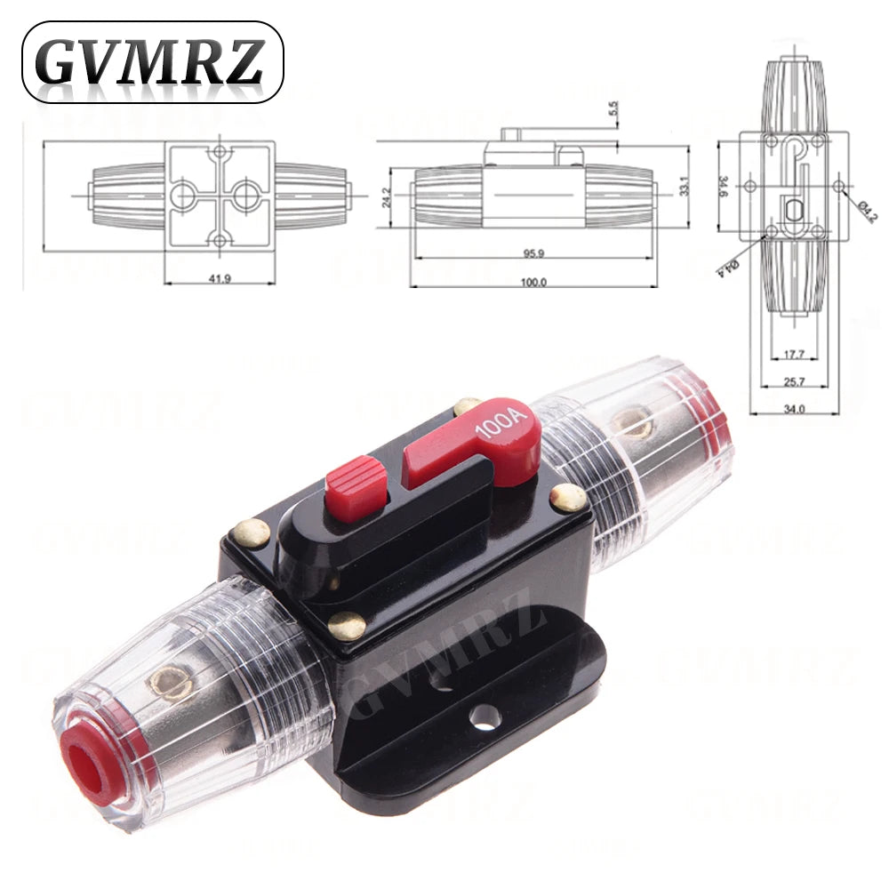 Car Battery Fuse Automatic Reset Audio Stereo Amplifier Fuses Overload Protection Adapter Auto Accessories 15A 20A 30A 40A 50A
