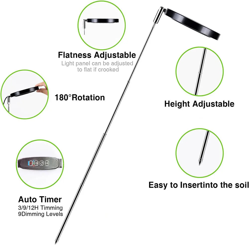 USB-Full-spectrum indoor solar LED growth lamp, USB timing dimming, succulent plants, flower bed telescopic fill light lamp