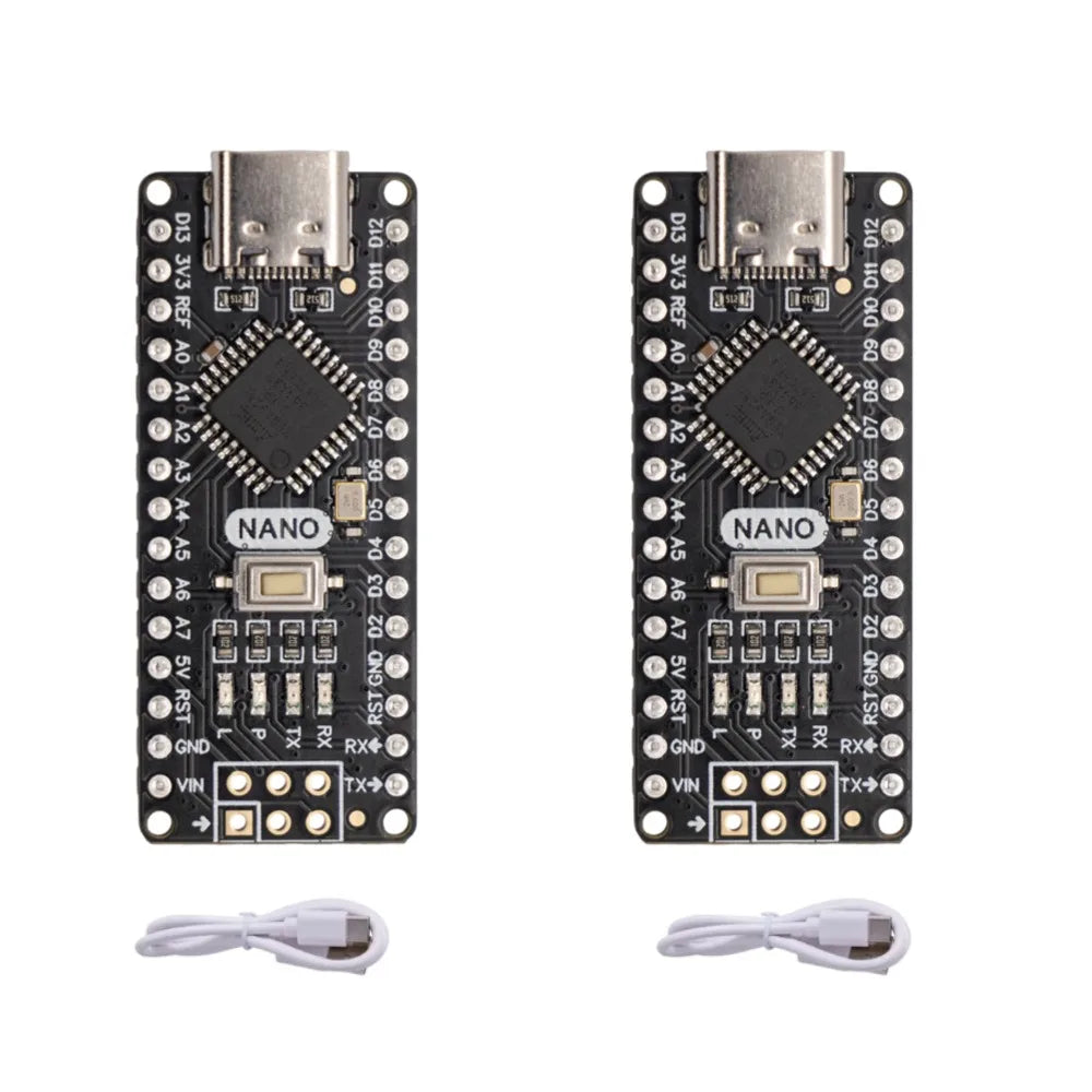 Arduino Nano V3.0 Development Module ATmega328P Chip Mini USB Port Compatible with Official Board for Maker STEM Teaching Robot