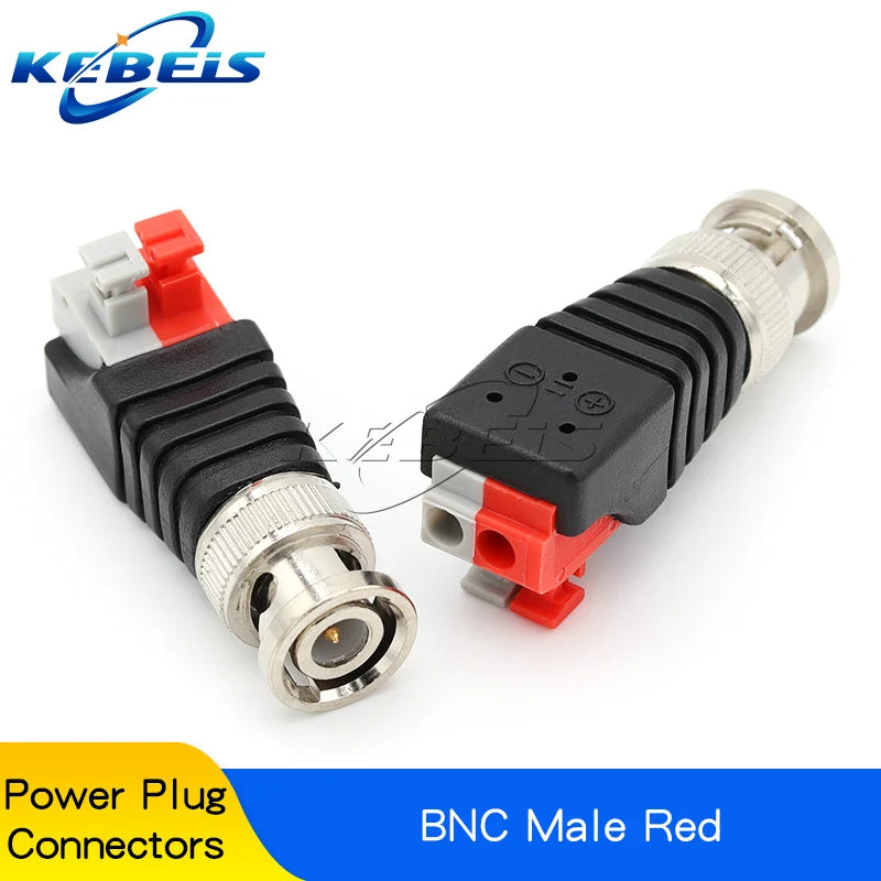 2/5/10PCS DC 12V Male Female BNC Connectors 5.5*2.1mm/2.5mm Welding-Free Power DC Plug Adapter Jack Sockets For LED CCTV Camera
