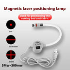 USB Red Laser Positioning Light Infrared Working Lamp Cutting with Magnetic Base DC5V Line/Cross/dot Sewing Machine Accessories