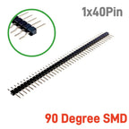 5 20 100 Pcs 2.54 MM Pitch Pin Header Male Dual Straight 90 180 Degree Single Row Right Angle SMD 1x40 Pin 2x40 Position