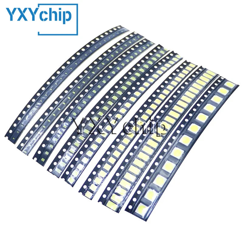 1 Reel 0402 0603 0805 1206 3528 5050 5730 3020 3014 4014 SMD LED Red Yellow Green White Blue Orange Light Emitting Diode