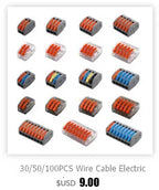 1/5PCS Wire Connector Electrical Cable Led Connectors Mini Terminals Blocks Quick Wiring Push-in Docking Butt Electrician Tools