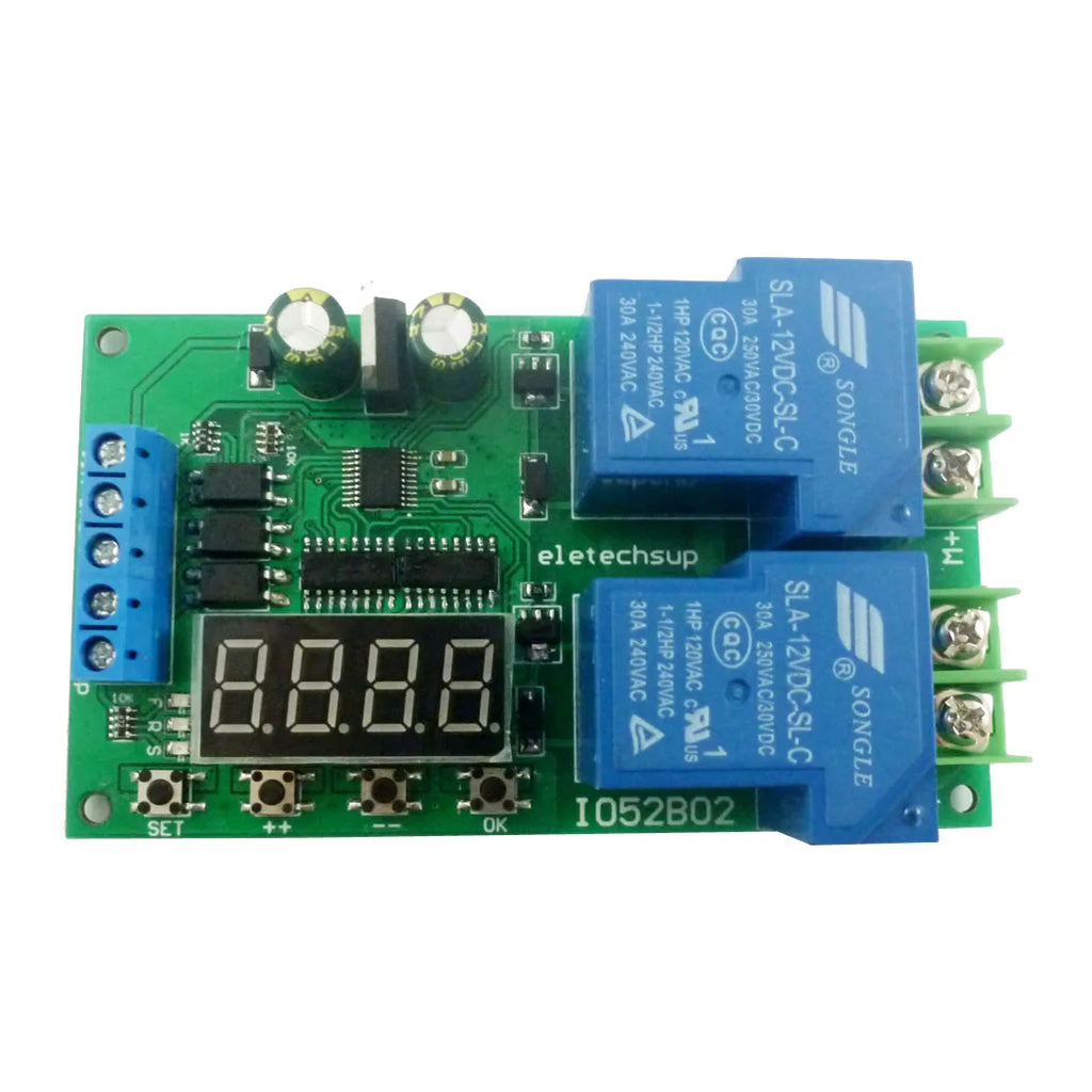 30A Motor Controller Relay Board 12V DC AC Forward Reverse Switch with Automatic Delay Timer