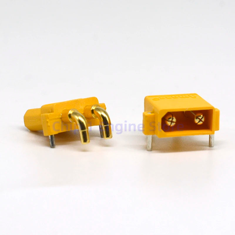 10PCS 5Pair XT30PW ESC Motor PCB board plug Banana Golden XT30 Upgrade Right Angle Plug Connector for RC mode Battery Charger