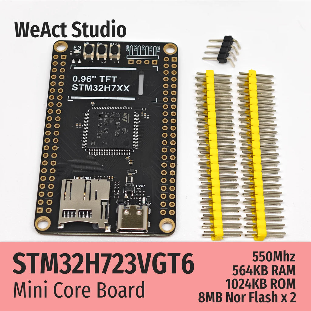 WeAct STM32H723VGT6 STM32H723 STM32H7 STM32 Core Board Demo Board