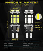 2/6pcs T15 Reverse Light W16W Led Super Bright 10W Canbus Backup Light Car Park Light White Red 12V