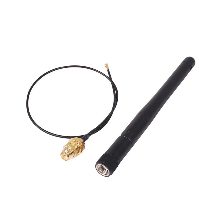 1Pcs 2.4G WiFi Antenna 3dBi Foldable Antena 2.4GHz SMA Male for Wireless Router + PCI U.FL IPX to SMA Female 1.13 Pigtail Cable