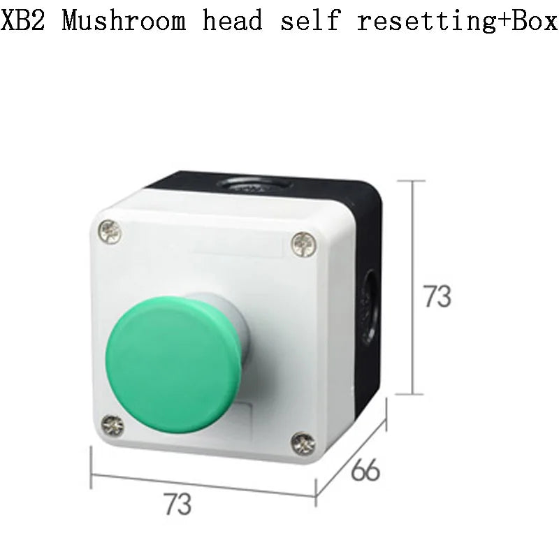 NEW XB2 Metal button switch control box start stop industrial identification symbol self reset circular emergency stop SWITCH