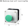 NEW XB2 Metal button switch control box start stop industrial identification symbol self reset circular emergency stop SWITCH